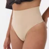 Naadloze, figuurcorrigerende string met hoge taille