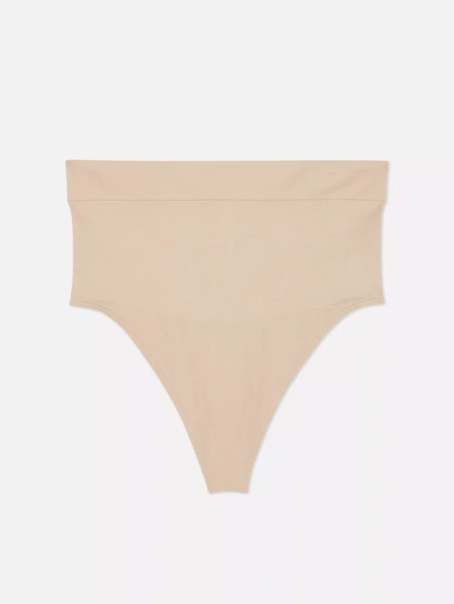 Naadloze, figuurcorrigerende string met hoge taille