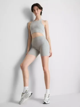 Naadloze geribbelde sportshort