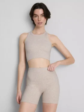 Naadloze geribbelde sportshort
