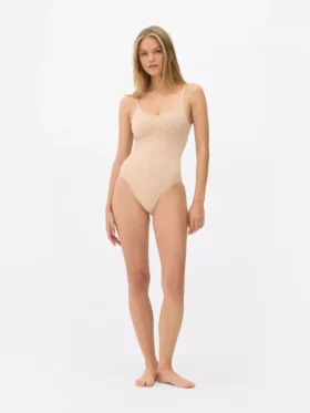 Naadloze Shapewear-bodysuit met ronde hals