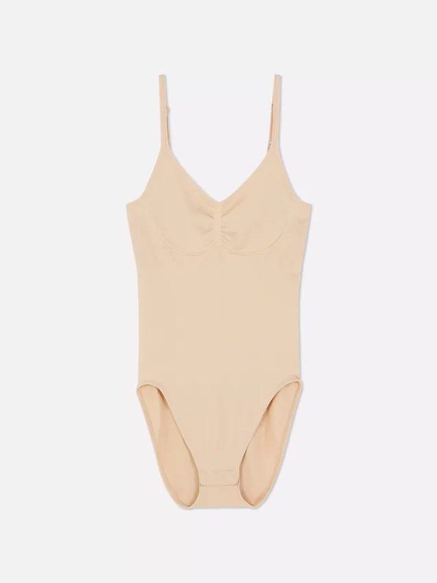 Naadloze Shapewear-bodysuit met ronde hals