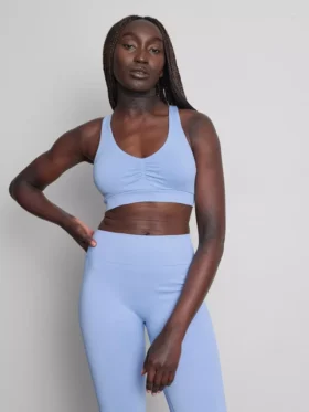 Naadloze sportieve crop top met bandjes