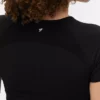 Naadloze sporttop met korte mouwen