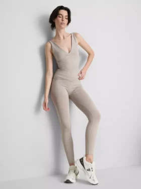 Naadloze tanktop met V-hals