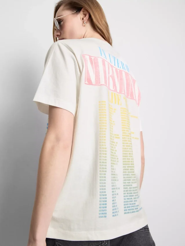 Nirvana katoenen regenboog-tour-T-shirt
