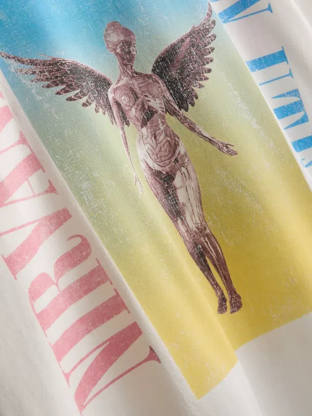 Nirvana katoenen regenboog-tour-T-shirt