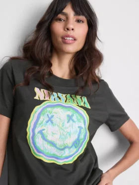 Nirvana T-shirt van gewassen katoen