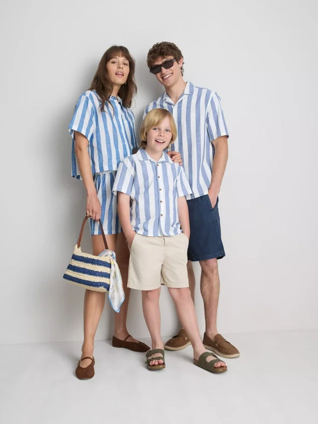Ontspannen gestreept strandshirt