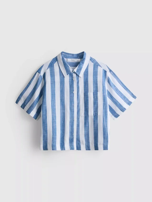 Ontspannen gestreept strandshirt