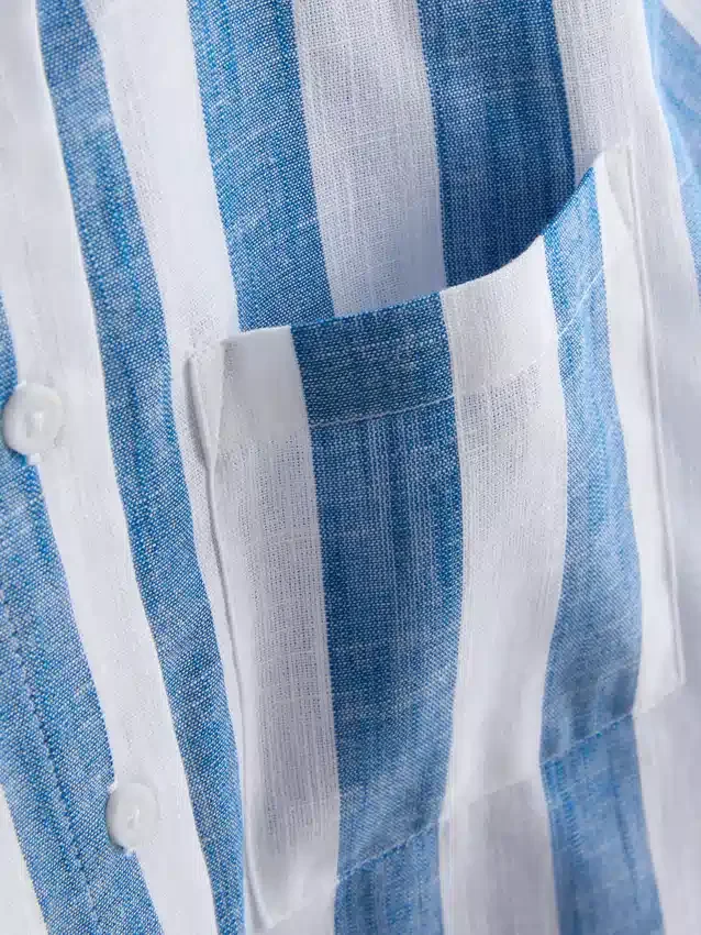Ontspannen gestreept strandshirt