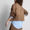 Ontspannen overhemd van imitatiesuède