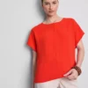 Ontspannen T-shirt met ronde hals en luchtdoorlatend ontwerp