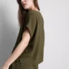 Ontspannen T-shirt met ronde hals en luchtdoorlatend ontwerp