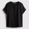 Ontspannen T-shirt met ronde hals en luchtdoorlatend ontwerp