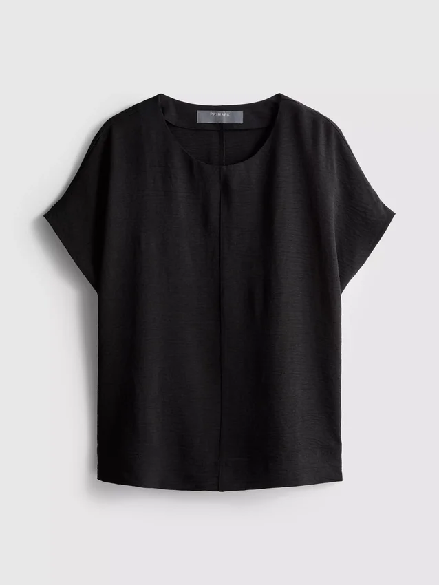 Ontspannen T-shirt met ronde hals en luchtdoorlatend ontwerp