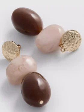 Oorbellen met harsdruppels