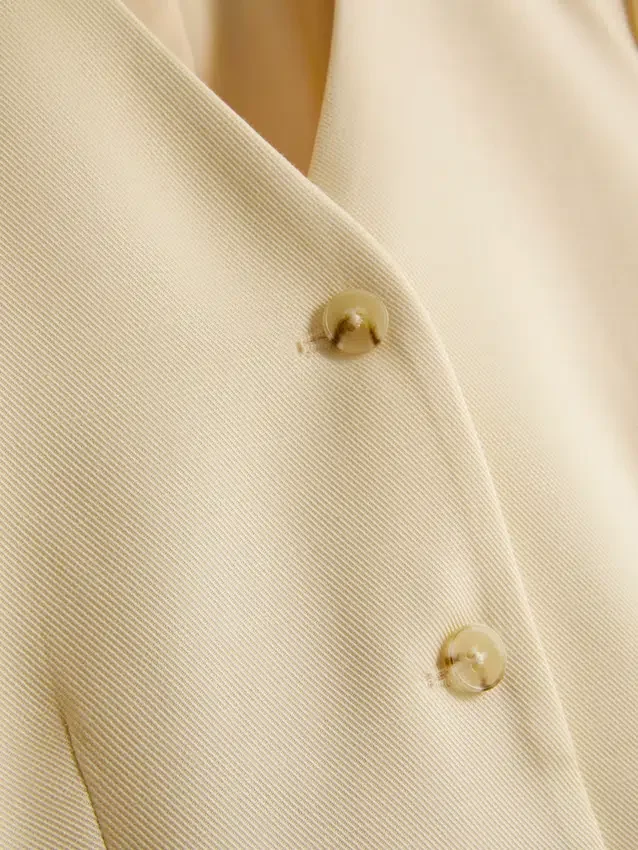 Op maat gemaakte blazer met korte mouwen van katoenmix