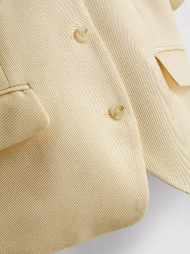 Op maat gemaakte blazer met korte mouwen van katoenmix