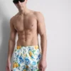 Oranje zwemshort met textuur