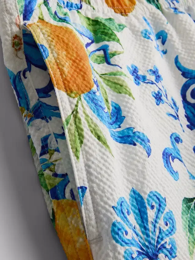 Oranje zwemshort met textuur