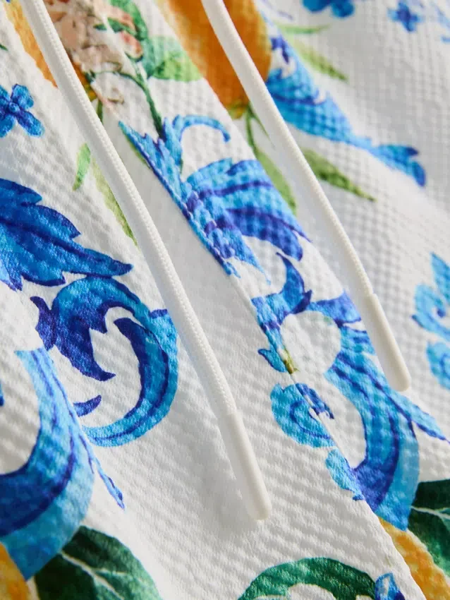 Oranje zwemshort met textuur