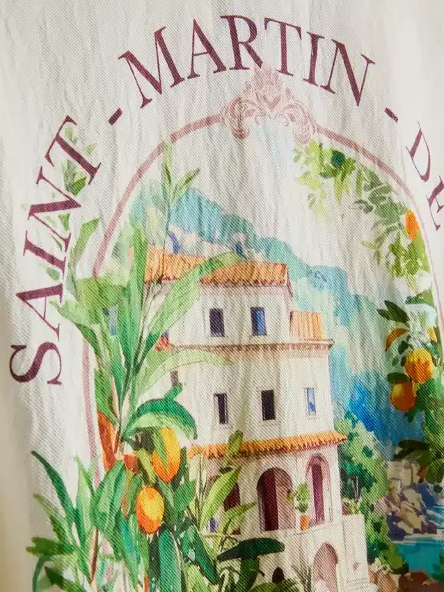 Overhemd met landschappelijke print en reverskraag