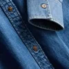 Overhemd van katoenen denim met knopen en een relaxte pasvorm