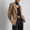 Oversized blazer met enkele rij knopen