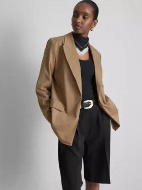 Oversized blazer met enkele rij knopen
