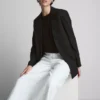 Oversized blazer met enkele rij knopen