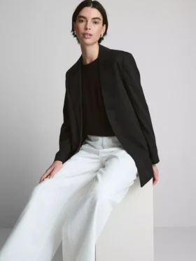 Oversized blazer met enkele rij knopen