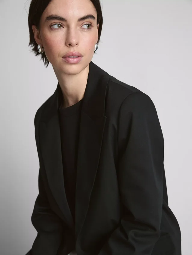 Oversized blazer met enkele rij knopen