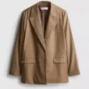 Oversized blazer met enkele rij knopen