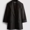 Oversized blazer met enkele rij knopen