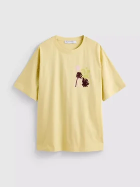Oversized katoenen boyfriend-T-shirt met print