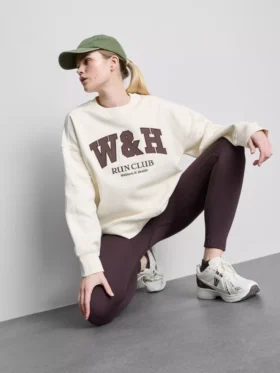 Oversized sport-sweatshirt van katoenrijk materiaal