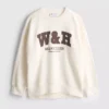 Oversized sport-sweatshirt van katoenrijk materiaal