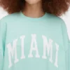 Oversized sweatshirt met ‘Miami’-opschrift