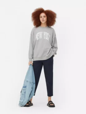 Oversized sweatshirt met print uit New York