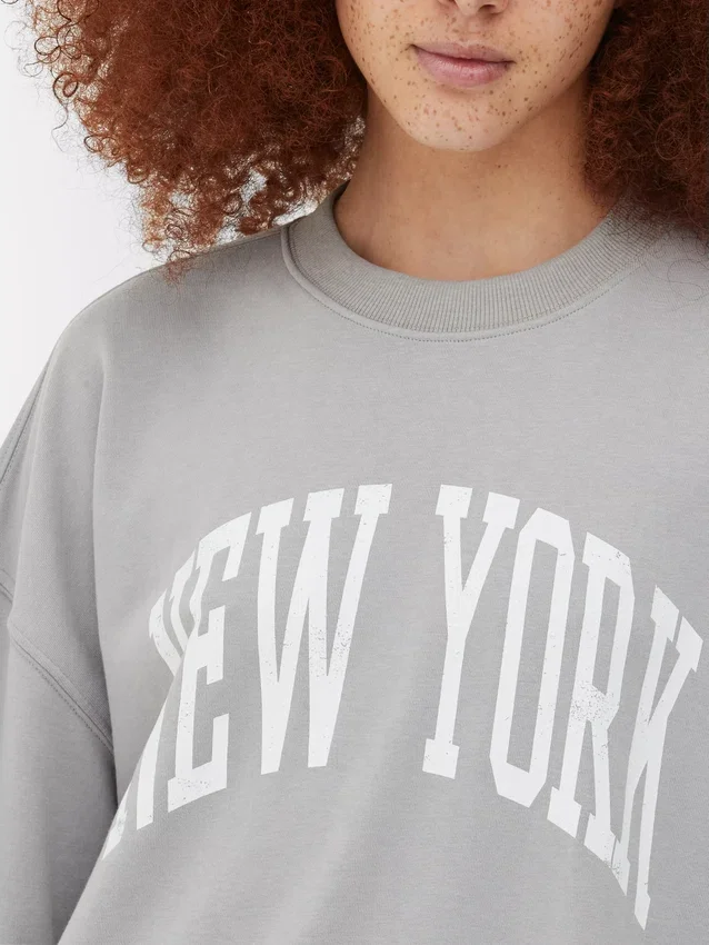 Oversized sweatshirt met print uit New York