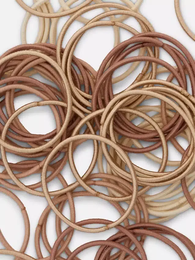 Pakket van 60 dikke elastische haarbanden