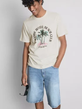 Paradise Beach T-shirt met print