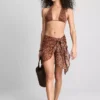Paula Echevarría bikinitop met luipaardprint en halternek