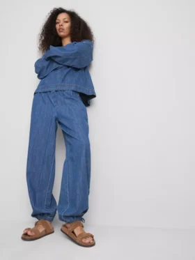 Paula Echevarría denim harembroek met hoog katoengehalte