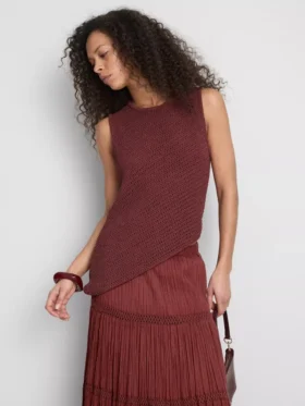 Paula Echevarría gebreide asymmetrische top