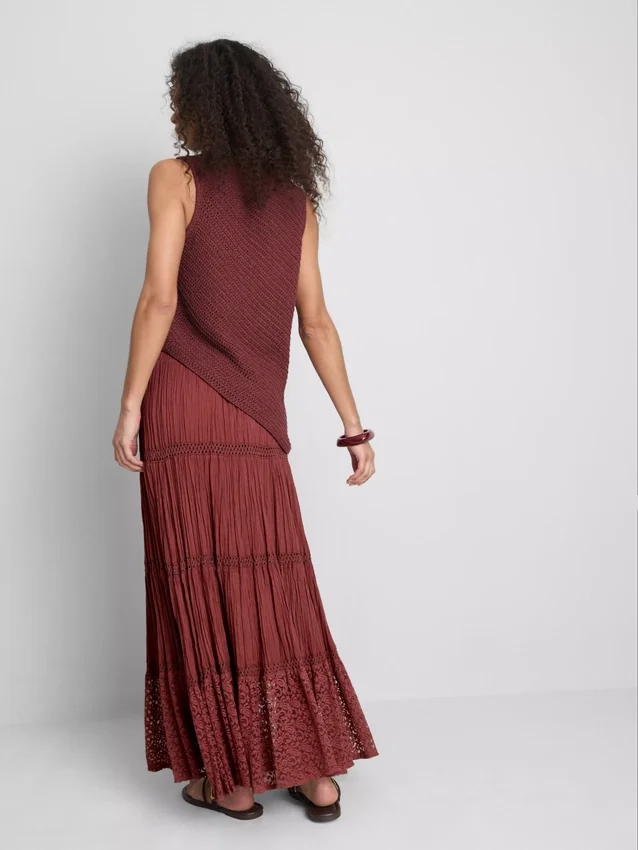Paula Echevarría gebreide asymmetrische top
