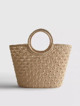 Paula Echevarría gehaakte bucketbag
