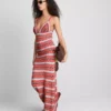Paula Echevarría gehaakte maxi-jurk met V-hals