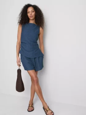 Paula Echevarría gerimpelde tanktop met kreukeffect